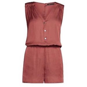 BCBG Maxazria Micah Satin Romper